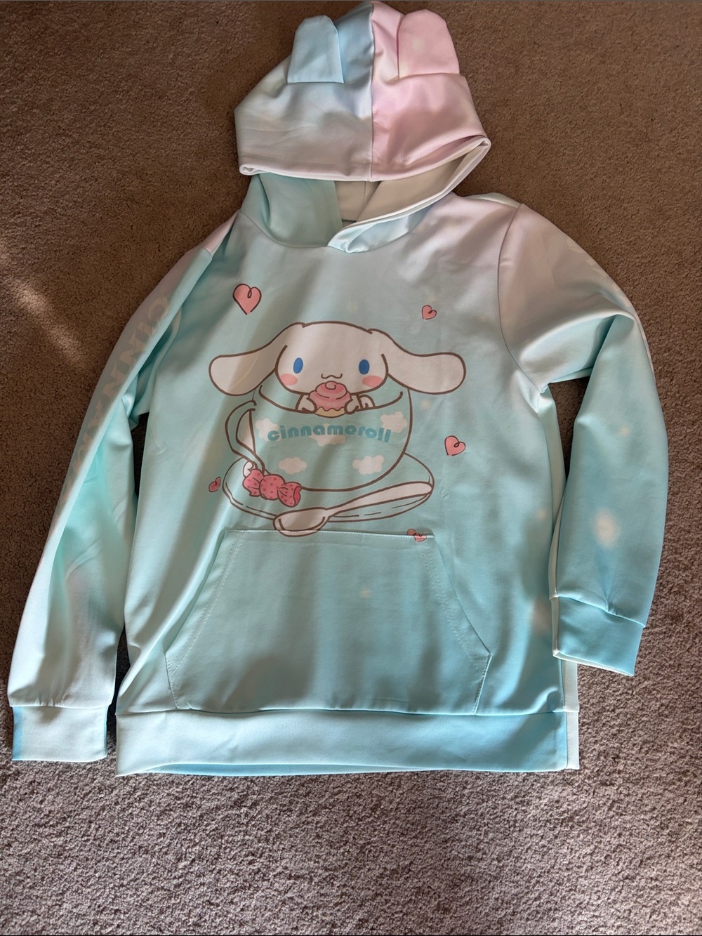 Kids 11/12 Cinnamoroll Pastel Blue & Pink Kids Hoodie barely worn
